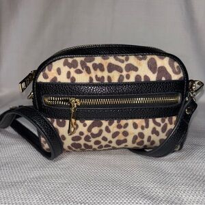 Steve Madden Leopard and Black Crossbody Bag